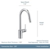 image:imageMoen Align Spot Resist Stainless Pulldown Kitchen Faucet Single Hole Modern Spring Style with PreRinse and Power Boost Pull Down Sprayer Easy Installation 5923SRSChrome