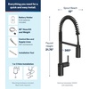 image:imageMoen Align Spot Resist Stainless Pulldown Kitchen Faucet Single Hole Modern Spring Style with PreRinse and Power Boost Pull Down Sprayer Easy Installation 5923SRSMatte Black