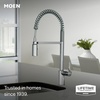 image:imageMoen Align Spot Resist Stainless Pulldown Kitchen Faucet Single Hole Modern Spring Style with PreRinse and Power Boost Pull Down Sprayer Easy Installation 5923SRSChrome