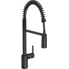 image:imageMoen Align Spot Resist Stainless Pulldown Kitchen Faucet Single Hole Modern Spring Style with PreRinse and Power Boost Pull Down Sprayer Easy Installation 5923SRSMatte Black