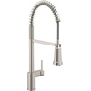 image:imageMoen Align Spot Resist Stainless Pulldown Kitchen Faucet Single Hole Modern Spring Style with PreRinse and Power Boost Pull Down Sprayer Easy Installation 5923SRSSpot Resist Stainless