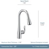 image:imageMoen Arbor Spot Resist Stainless Motionsense Wave Sensor Touchless OneHandle Single Hole Kitchen Sink Faucet 7594EWSRSChrome