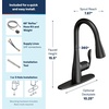 image:imageMoen Arbor Spot Resist Stainless Motionsense Wave Sensor Touchless OneHandle Single Hole Kitchen Sink Faucet 7594EWSRSMatte Black