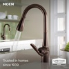 image:imageMoen Arbor Spot Resist Stainless Motionsense Wave Sensor Touchless OneHandle Single Hole Kitchen Sink Faucet 7594EWSRSOil Rubbed Bronze