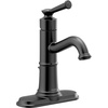 image:imageMoen Belfield Matte Black OneHandle Bathroom Sink Faucet with Drain Assembly and Optional Deckplate 6402BL