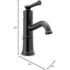 image:imageMoen Belfield Matte Black OneHandle Bathroom Sink Faucet with Drain Assembly and Optional Deckplate 6402BL