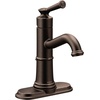 image:imageMoen Belfield Oil Rubbed Bronze OneHandle Bathroom Sink Faucet with Drain Assembly and Optional Deckplate 6402ORBOil Rubbed Bronze