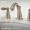 image:imageMoen Brandtford Brushed Nickel TwoHandle High Arc Widespread Bathroom Sink Faucet for 3Hole Setups with Valve Included TV6620BN