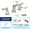 image:imageMoen Brandtford Brushed Nickel TwoHandle High Arc Widespread Bathroom Sink Faucet for 3Hole Setups with Valve Included TV6620BN