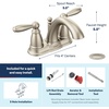 image:imageMoen Brantford OilRubbed Bronze TwoHandle LowArc Traditional Centerset Bathroom Faucet with Drain Assembly 6610ORBBrushed Nickel