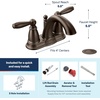 image:imageMoen Brantford OilRubbed Bronze TwoHandle LowArc Traditional Centerset Bathroom Faucet with Drain Assembly 6610ORBOil Rubbed Bronze