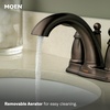 image:imageMoen Brantford OilRubbed Bronze TwoHandle LowArc Traditional Centerset Bathroom Faucet with Drain Assembly 6610ORBOil Rubbed Bronze