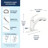 image:imageMoen Brecklyn Glacier White OneHandle SingleHole Kitchen Faucet with PullOut Sprayer and Power Clean Optional Deckplate Included 87557WGlacier
