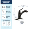 image:imageMoen Brecklyn Glacier White OneHandle SingleHole Kitchen Faucet with PullOut Sprayer and Power Clean Optional Deckplate Included 87557WMediterranean Bronze