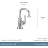 image:imageMoen Brushed Gold Colinet OneHandle Single Hole Traditional Bathroom Sink Faucet S44101BG