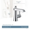 image:imageMoen Brushed Gold Flara OneHandle Single Hole Bathroom Faucet with Drain Assembly S6981BGChrome