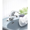 image:imageMoen Chateau Chrome OneHandle LowArc Centerset Bathroom Sink Faucet with Drain Assembly L4621Chrome