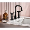 image:imageMoen Colinet Brushed Gold Traditional TwoHandle Widespread HighArc Bathroom Faucet with Cross Handles Valve Required TS44103BGMatte Black
