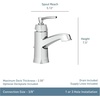 image:imageMoen Conway Spot Resist Brushed Nickel OneHandle Single Hole or Centerset Bathroom Faucet with Drain Assembly WS84923SRNSpot Resist Brushed Nickel