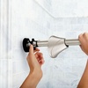 image:imageMoen Curved Tension Shower Curtain Rod 5760 in CSR2172BN  Curved rod design Tension mount installation Adjustable 5760 Brushed nickel finish No drilling requiredBrushed Nickel