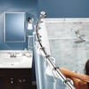 image:imageMoen Curved Tension Shower Curtain Rod 5760 in CSR2172BN  Curved rod design Tension mount installation Adjustable 5760 Brushed nickel finish No drilling requiredChrome