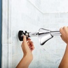 image:imageMoen Curved Tension Shower Curtain Rod 5760 in CSR2172BN  Curved rod design Tension mount installation Adjustable 5760 Brushed nickel finish No drilling requiredChrome