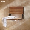 image:imageMoen DN7110 Home Care FoldDown Shower Chair Teak Wood Bench with Stainless Steel amp Aluminum Frame WallMounted ADA Compliant Supports up to 400 lbsOld World Bronze