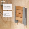 image:imageMoen DN7110 Home Care FoldDown Shower Chair Teak Wood Bench with Stainless Steel amp Aluminum Frame WallMounted ADA Compliant Supports up to 400 lbsTeak Wood