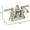 image:imageMoen Dartmoor Matte Black Traditional Two Handle Centerset Bathroom Sink Faucet 6802BLBrushed Nickel