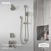 image:imageMoen Eco Performance 5 Funtion Handheld Showerhead 30 Inch Slide Bar and 69 Inch Hose 3558EPBLBrushed Nickel