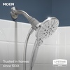 image:imageMoen Engage Chrome Magnetix SixFunction 55Inch Wide Handheld Shower Head with Hose and Magnetic Docking System 26112Chrome