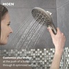 image:imageMoen Engage Chrome Magnetix SixFunction 55Inch Wide Handheld Shower Head with Hose and Magnetic Docking System 26112Spot Resist Brushed Nickel