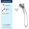 image:imageMoen Engage Chrome Magnetix SixFunction 55Inch Wide Handheld Shower Head with Hose and Magnetic Docking System 26112Spot Resist Brushed Nickel
