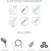 image:imageMoen Engage Chrome Magnetix SixFunction 55Inch Wide Handheld Shower Head with Hose and Magnetic Docking System 26112Spot Resist Brushed Nickel