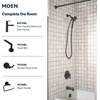 image:imageMoen Engage Magnetix Shower Head with Handheld Sprayer 6 Handheld Shower Head Spray Functions Chrome Finish 26100EPMatte Black