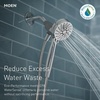 image:imageMoen Engage Magnetix Shower Head with Handheld Sprayer 6 Handheld Shower Head Spray Functions Chrome Finish 26100EPMatte Black
