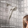image:imageMoen Engage Magnetix Shower Head with Handheld Sprayer 6 Handheld Shower Head Spray Functions Chrome Finish 26100EPSpot Resist Brushed Nickel