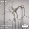 image:imageMoen Engage Magnetix Shower Head with Handheld Sprayer 6 Handheld Shower Head Spray Functions Chrome Finish 26100EPSpot Resist Brushed Nickel