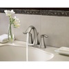 image:imageMoen Eva Brushed Nickel TwoHandle 4Inch Centerset Bathroom Faucet with Drain Assembly Bathroom Faucets for Sink 3Hole 6410BNBrushed Nickel