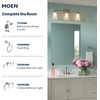image:imageMoen Eva Brushed Nickel TwoHandle 4Inch Centerset Bathroom Faucet with Drain Assembly Bathroom Faucets for Sink 3Hole 6410BNBrushed Nickel