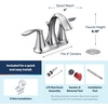 image:imageMoen Eva Brushed Nickel TwoHandle 4Inch Centerset Bathroom Faucet with Drain Assembly Bathroom Faucets for Sink 3Hole 6410BNChrome