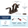 image:imageMoen Eva Brushed Nickel TwoHandle 4Inch Centerset Bathroom Faucet with Drain Assembly Bathroom Faucets for Sink 3Hole 6410BNOil Rubbed Bronze