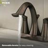 image:imageMoen Eva Brushed Nickel TwoHandle 4Inch Centerset Bathroom Faucet with Drain Assembly Bathroom Faucets for Sink 3Hole 6410BNOil Rubbed Bronze