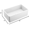 image:imageMoen FC301810 ApronFront Fireclay Single Bowl Undermount Kitchen Sink 30 White