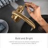 image:imageMoen Flara Brushed Gold Two Handle 8 in Widespread Cross Handle Bathroom Faucet Trim Kit Valve Required Sold Separately TS6985BG
