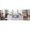 image:imageMoen G18121 Prep 18Gauge Steel Undermount Farmhouse Apron Front Single Bowl Kitchen Sink 30Inch x 21Inch Stainless Steel