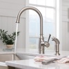 image:imageMoen G18121 Prep 18Gauge Steel Undermount Farmhouse Apron Front Single Bowl Kitchen Sink 30Inch x 21Inch Stainless Steel