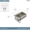 image:imageMoen GS161202R Luxe Chef Workstation System 33Inch Dual Mount Single Bowl Kitchen Sink Stainless SteelDouble Bowl