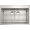 image:imageMoen GS161202R Luxe Chef Workstation System 33Inch Dual Mount Single Bowl Kitchen Sink Stainless SteelDouble Bowl