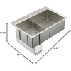 image:imageMoen GS161202R Luxe Chef Workstation System 33Inch Dual Mount Single Bowl Kitchen Sink Stainless SteelDouble Bowl